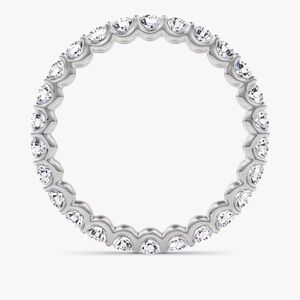 2.02 CT 14K White Gold SI Lab Diamond Ring Eternity Band Wedding Ring